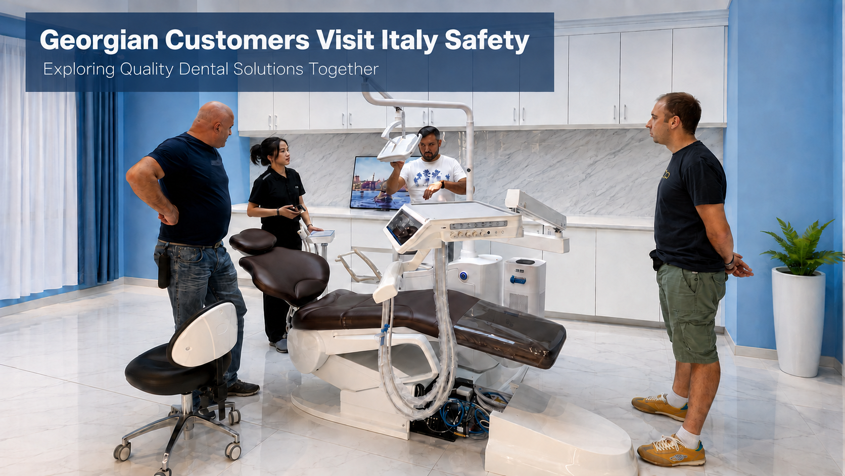 Georgian Customers Visit Italy Safety to Explore Our Dental Chair Solutions